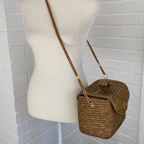 Handbags - Wicker Purse, Straw Purse, Summer Straw Purse, Wicker Crossbody Purse, Straw Bag